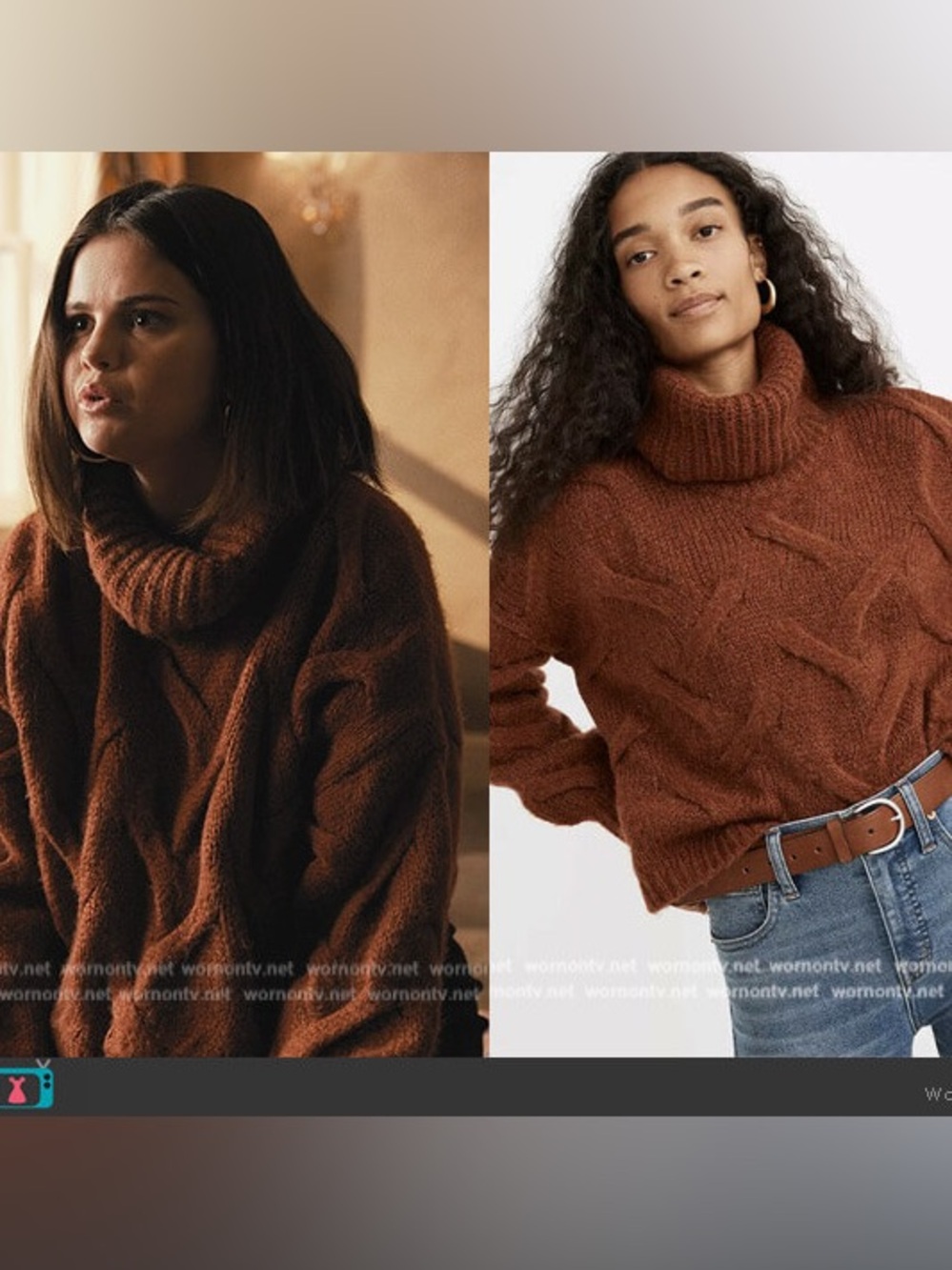 MADEWELL Rust Cowl Neck Sweater